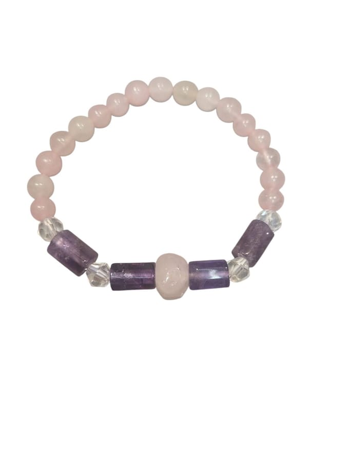 rozenkwarts met amethist armband