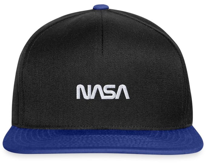 NASA Logo Klein Wit Borduurwerk Snapback cap