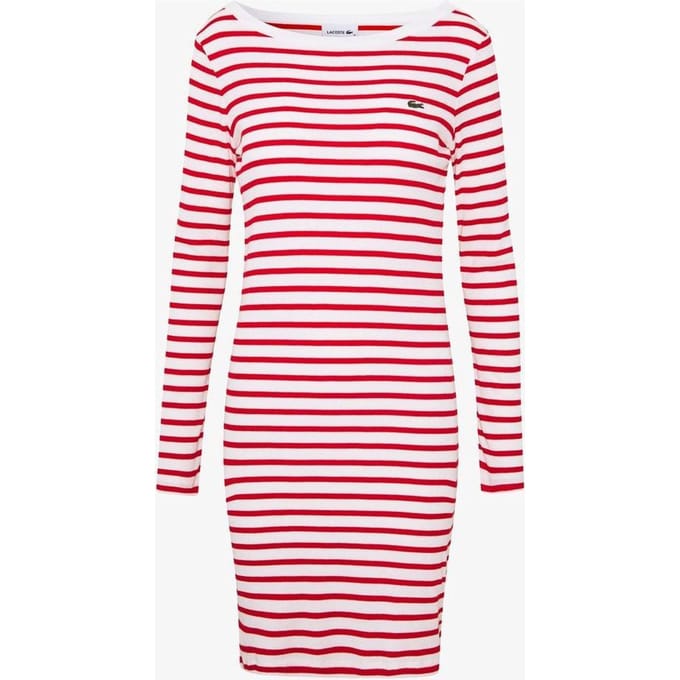 Lacoste Dames Jurk - Flour/Corrida - Maat 40