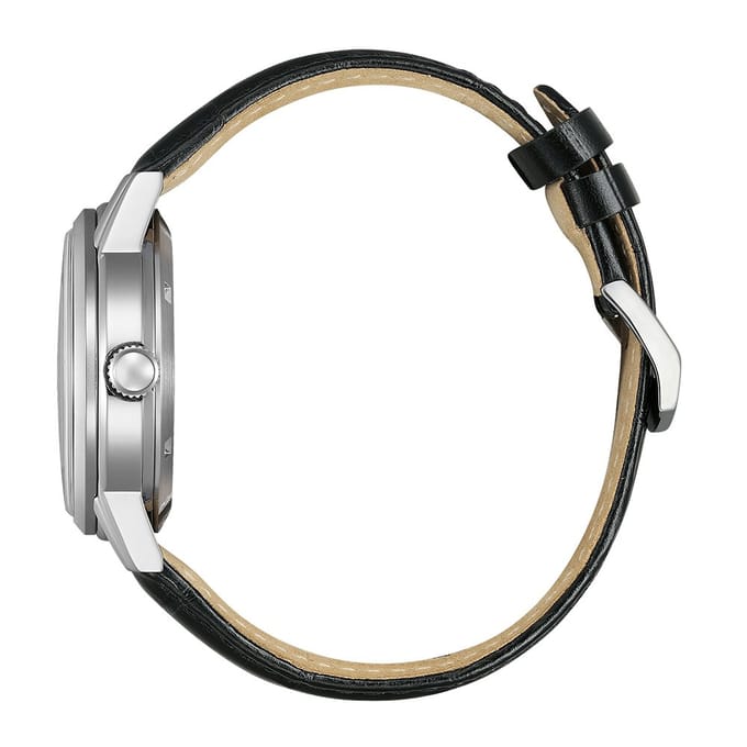 Citizen NJ0210-05E Horloge - Leer - Zwart - Ø 40 mm