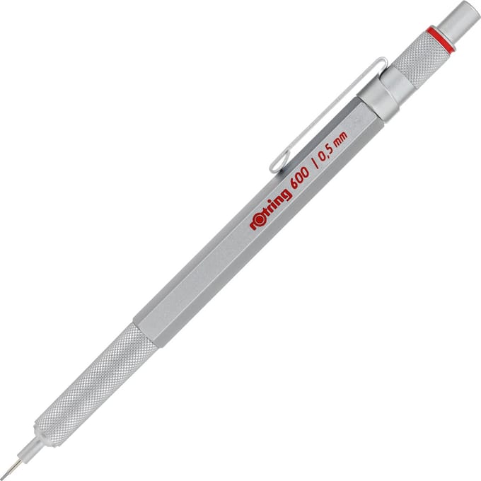 rOtring 600-vulpotlood | 0,5 mm | zilverkleurig