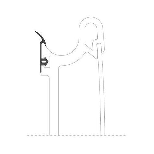 Pressalit PLUS sealing strip for horizontal wall rail V8530