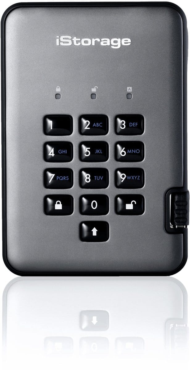 iStorage diskAshur PRO² - hard drive - 2 TB - USB 3.1 - TAA Compliant - 2TB - External Hard drive - Grey
