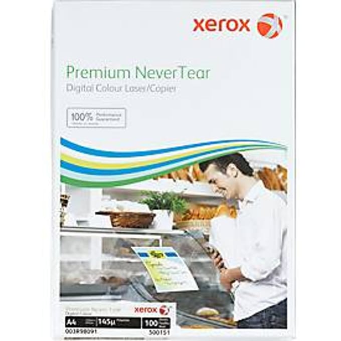 Synthetisch papier Xerox Premium NeverTear, DIN A4, 145 µm, wit mat, 1 pakje = 100 vellen