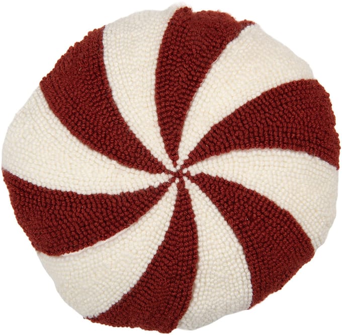Clayre & Eef Sierkussen Ø 30x10 cm Rood Polyester