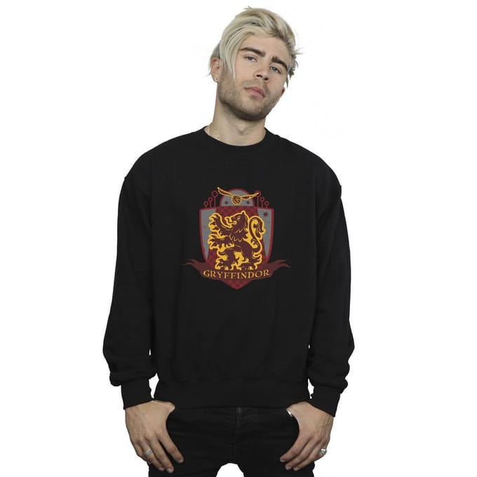 Harry Potter Heren Gryffindor borstembleem Sweatshirt (Zwart)