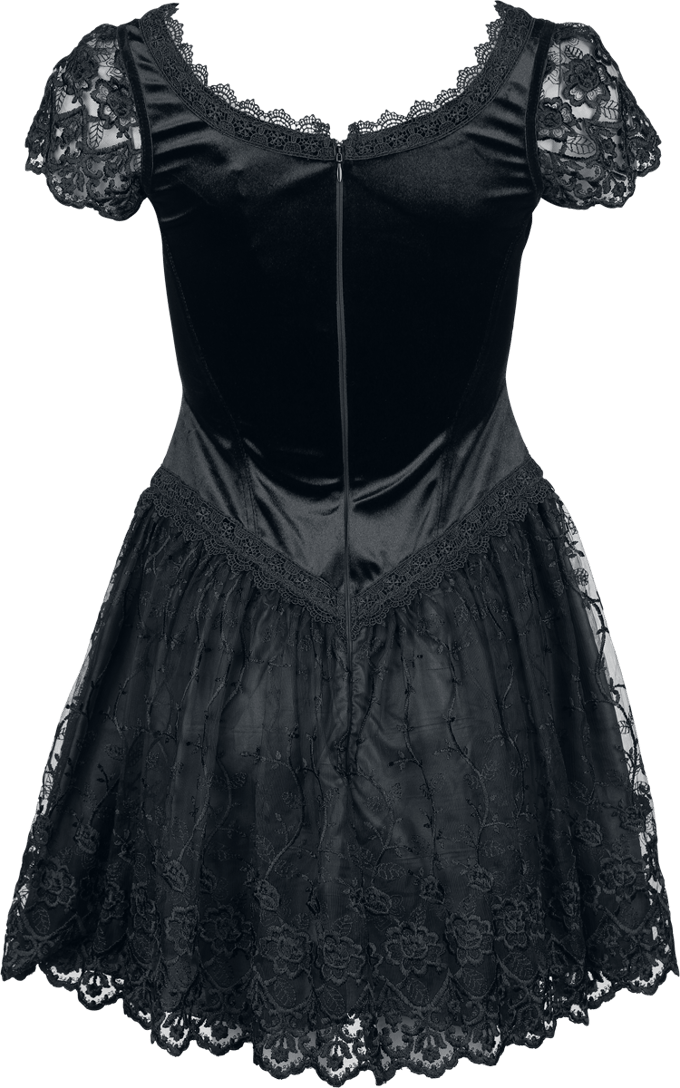 Sinister Gothic - Gothic Mini-jurk - Gothic mini-jurk - S tot XXL - voor Vrouwen - zwart