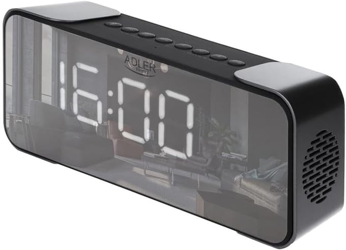 Draadloze Wekker met FM-Radio en Spiegeldisplay