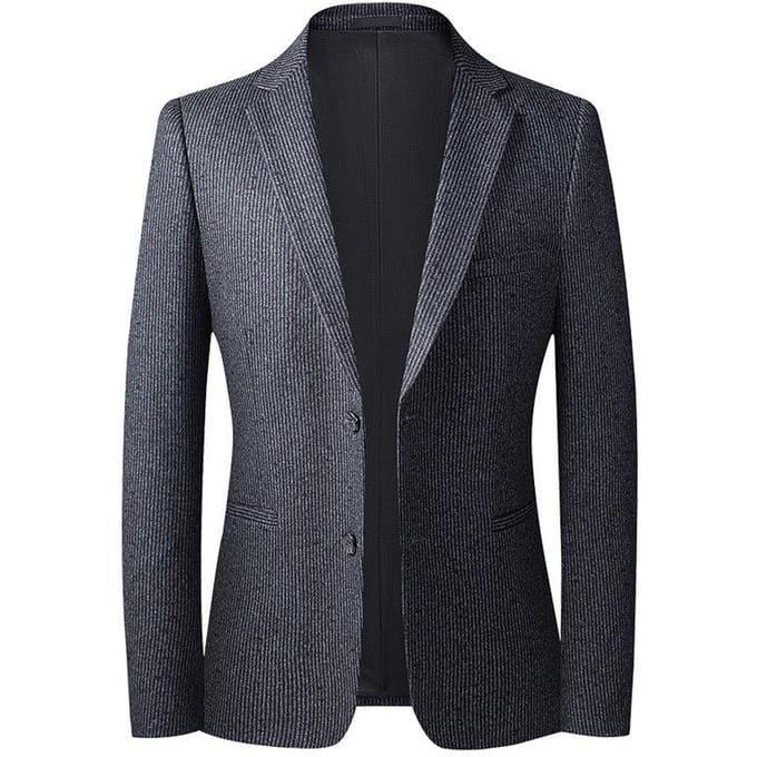 Costume élastique pour homme d'automne et d'hiver, version coréenne slim pour jeune et d'âge moyen XXXXL grise
