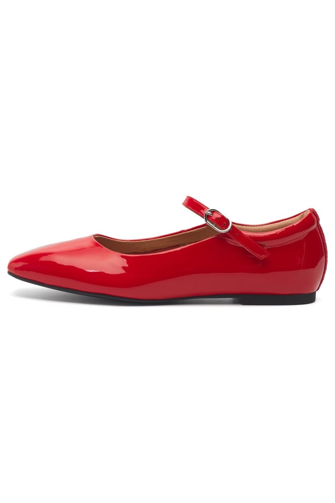 Woden Maya Patent Fire Red Taglia: 41 | Ballerine Outlet | Donna | Rosso