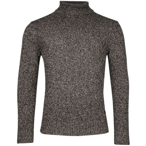 Thomas Maine Trui Rollneck Pullover Single Knit New England Twill Donker Grijs / male