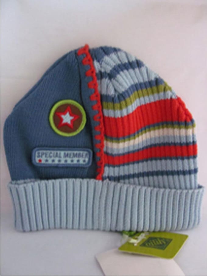 Oilily blauwe muts met strepen maat 50/52