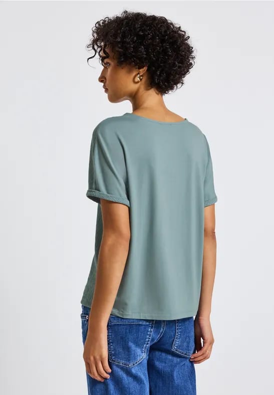 Gestructureerd gemengd shirt