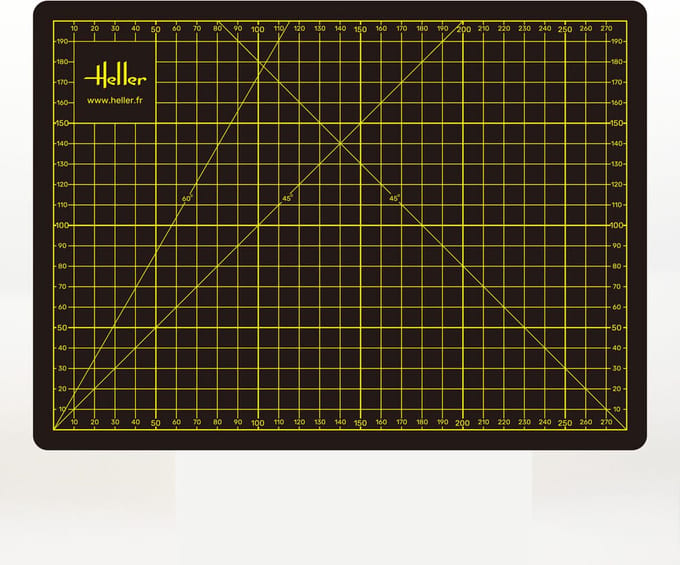 Heller Snijmat - 99010 A4 - Zwart met Geel - 30x22cm