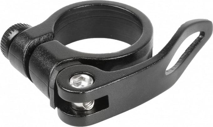 Zadelpenklem met snelspanner 34,9 mm zwart