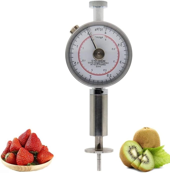 Fruithardheid Tester - Rijpheidmeter Fruit - Fruit Kwaliteit Testen - Piekgeheugen Functie - 100 x 50 x 30 mm - Metaal