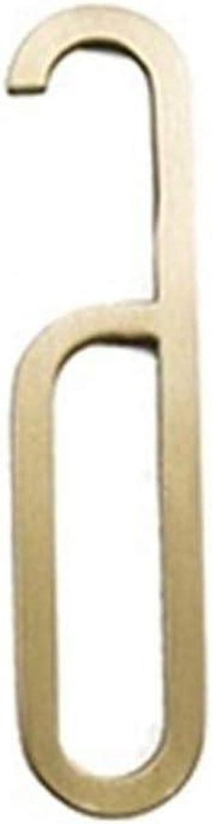 Huisnummer Plaat - Adres Sticker - Huis Herkenning - Gladde Moderne Afwerking - 70mm Hoog - Messing