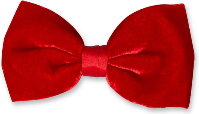 E.L. Cravatte Strik - Fluweel - Rood - Velvet Vlinderdas