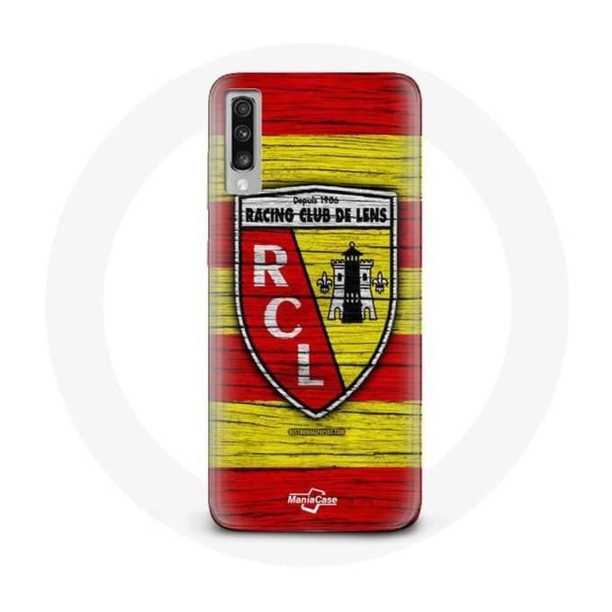 Hoesje - RCL Lens - Samsung Galaxy A70 - Geel en Rood - Flexibel - Synthetisch