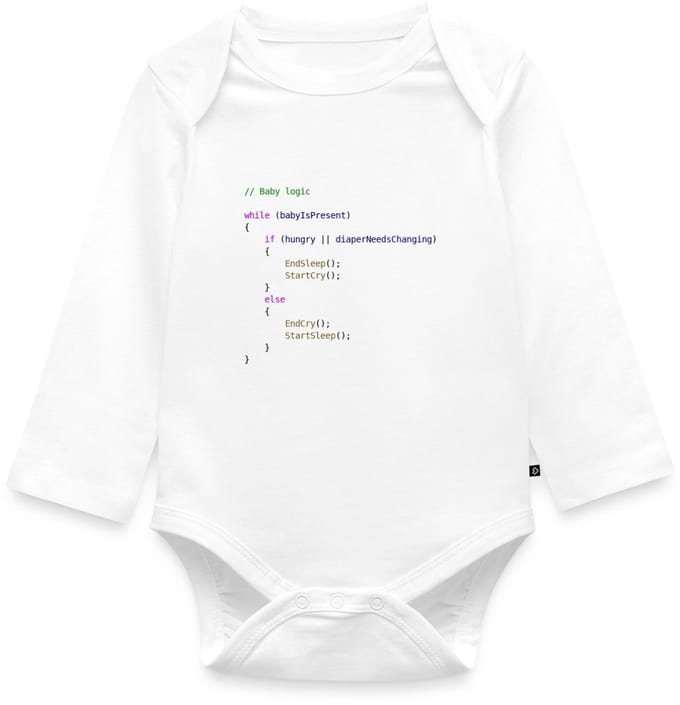 Baby Logica Programmeur Cadeau Baby Rompertje Met Lange Mouwen