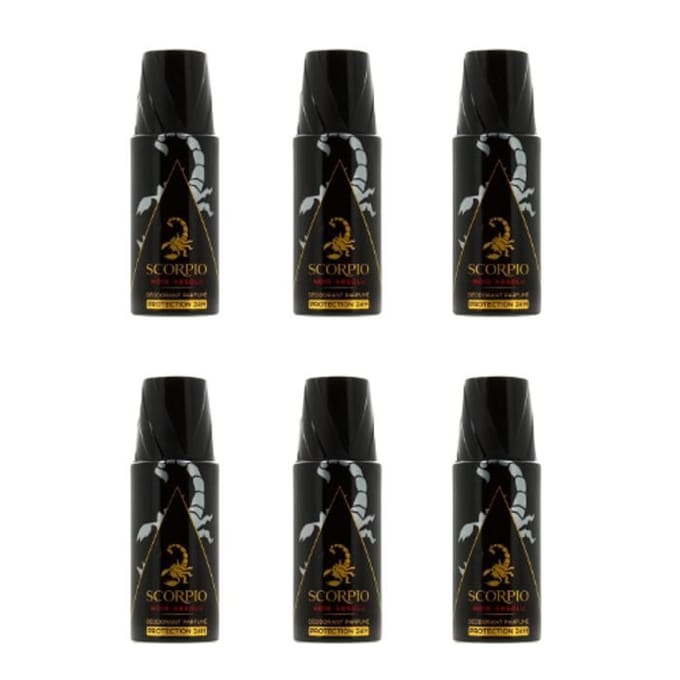 Scorpio Noir Absolu Deodorant pour homme 6*150ml