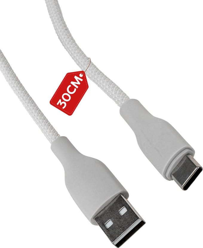 Korte USB naar USB C Kabel - 30CM Kort USB-C Oplader - Geschikt voor Android Auto - USB-C Kabels