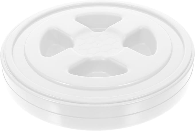 Emmer Schroefdeksel - Lekvrije Deksel - Opslag Beschermen - Chemisch Bestendig - 31 cm Diameter - Wit