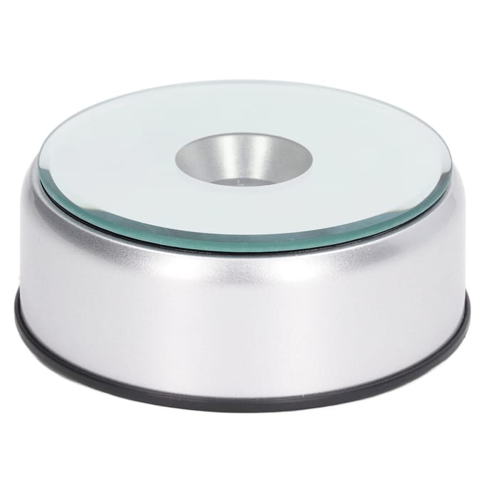 Support d'affichage rotatif à 360 degrés avec lumières LED rotatives 80 secondes par tour Base d'affichage LED de chargement USB white