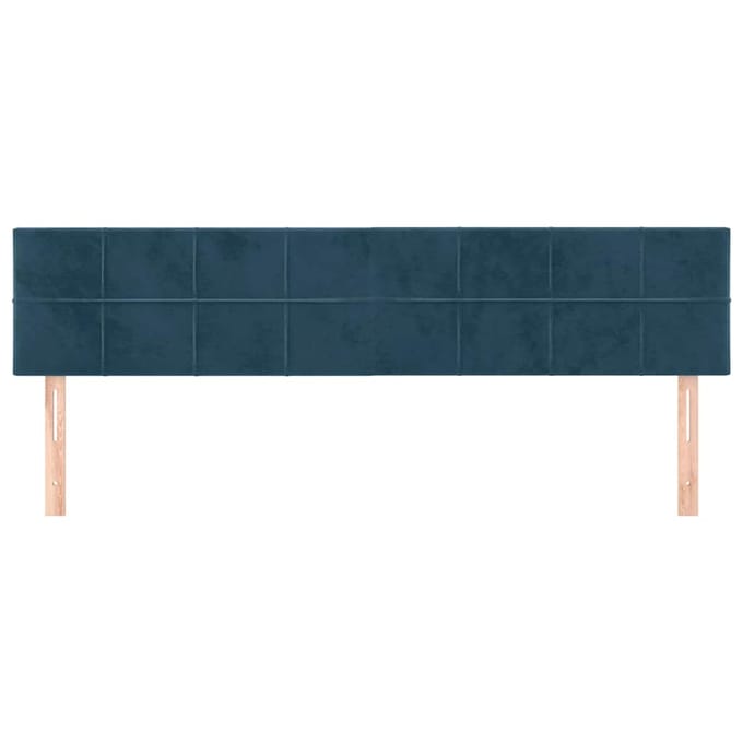 vidaXL - Hoofdborden - 160x5x78/88 - cm - fluweel - donkerblauw