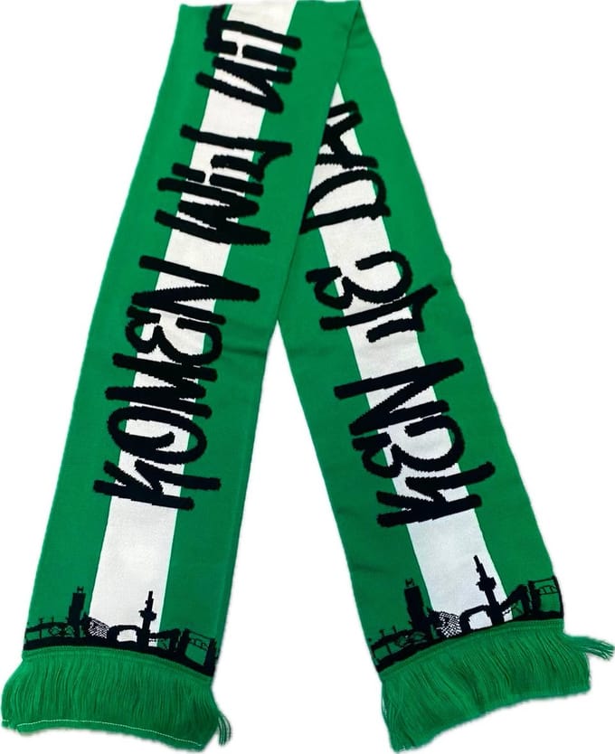 FR.KZK Sjaal/Scarf - KOMEN WIJ UIT ROTTERDAM?! (ROTTERDAM/VOETBAL/CADEAU/010/RDAM)