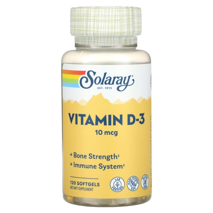 Vitamine D3, 10Mcg, 120 Zachte Capsules