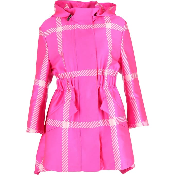 Fendi Pop Tartan Regenjas met Capuchon in Roze Polyester