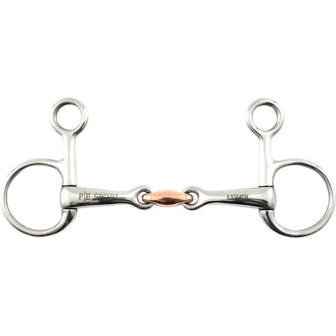 Baucher paardenbit met koperen ruitje Premier Equine Hanging
