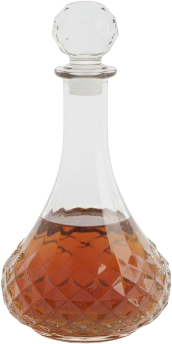 Gerimport Whisky / likeur karaf - 1000 ml - 13 x 27 cm - Kristal look - Karaffen voor sterke drank