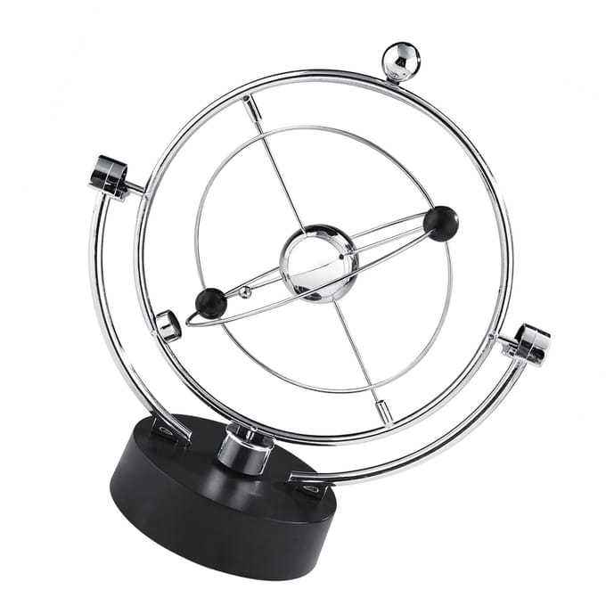 Boule pivotante à mouvement perpétuel, décoration de table, de bureau, de maison, cadeau gray