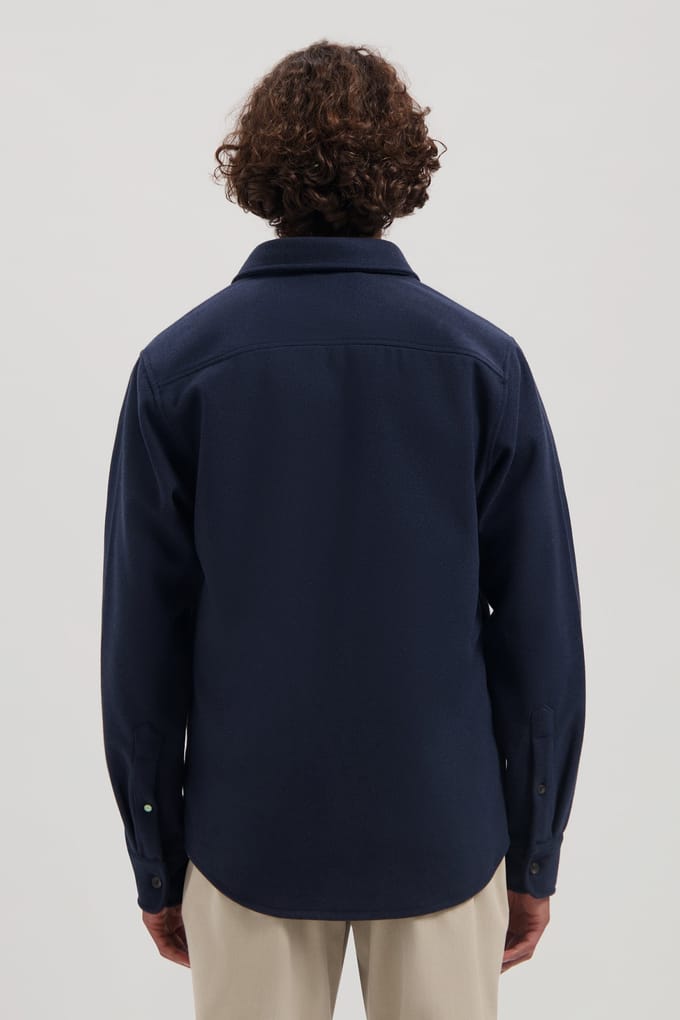 Dstrezzed Ds-ulrik Overshirt Dk. Navy Größe: S | Leichte Jacken Outlet | Herren | Blau