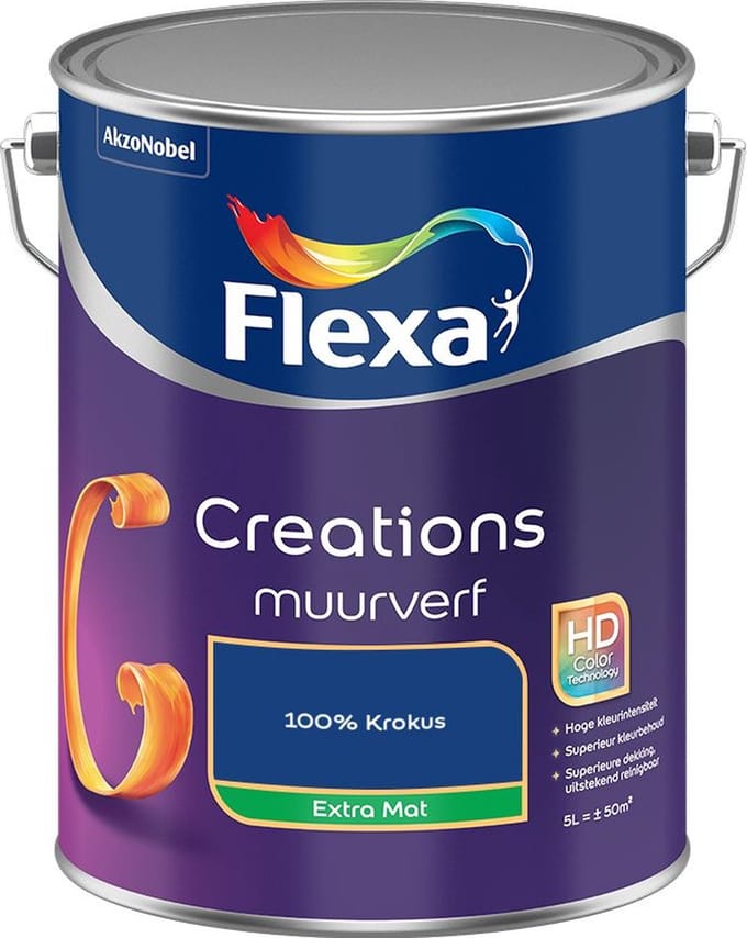 Flexa - Creations Muurverf Extra Mat - 100% Krokus - Mengverf - 5 L