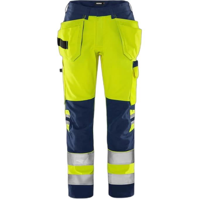 Hoog zichtbaarheid werkbroek klasse 2 dames Fristads 2671 GPLU