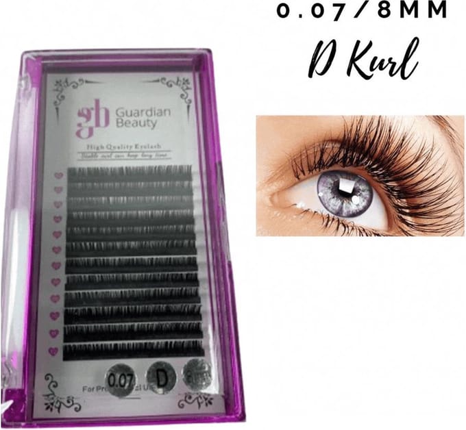 Guardian Beauty Wimpers Extensions - 8mm - 0.07 D Krul