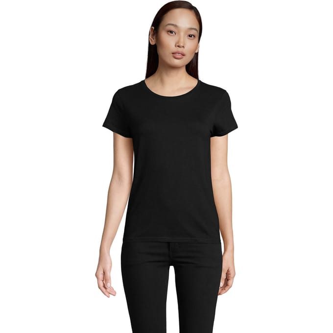 SOLS Dames/Dames Pioneer T-Shirt (Diep zwart)