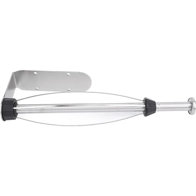 Porte-essuie-tout en acier inoxydable pour sous-meuble, avec fixation adhésive ou par perçage white