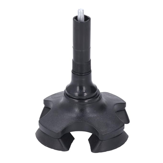 Wandelstokdop met 4 Steunvoeten ABS Aluminiumlegering Schokabsorberend Zelfstandige Wandelstokbasis black
