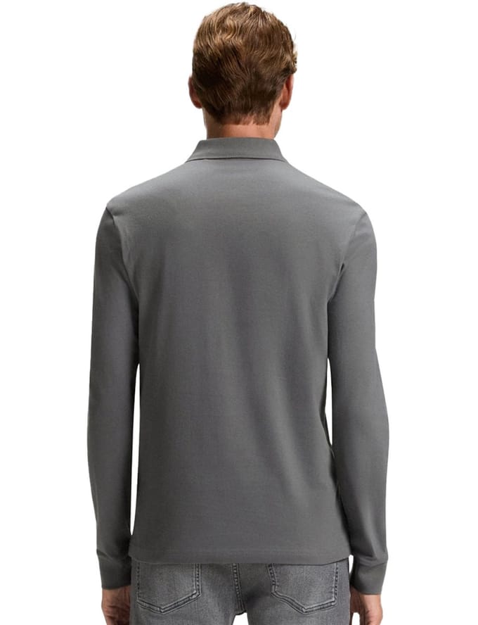 Passant Lange Mouwen Polo Shirt in Grijs