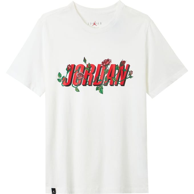 Jordan Set-in Sleeve T-shirt Heren Wit XL red