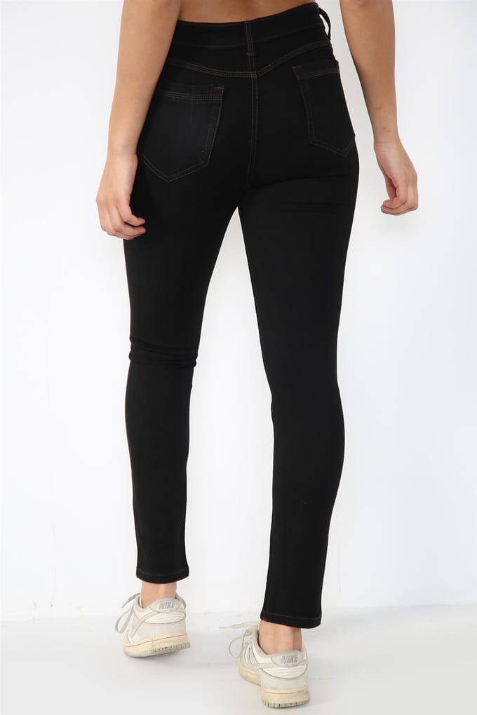 Dames Magic Shaping High Waisted Skinny Jeans in Zwart
