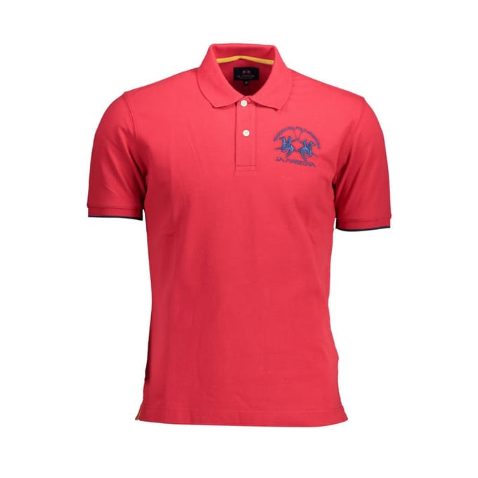 La Martina Rode Katoenen Polo T-Shirt