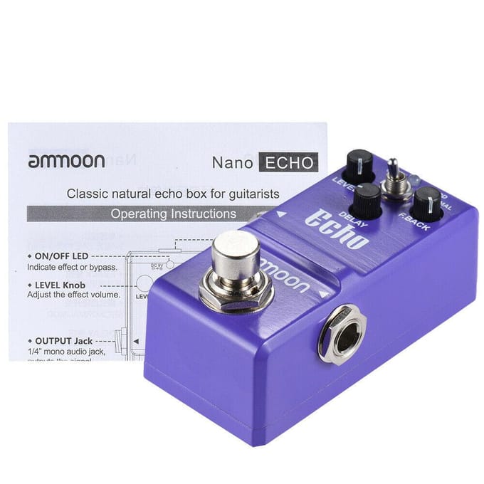 Nano Series Delay Gitaar Effect Pedaal True Bypass Aluminiumlegering Body blue