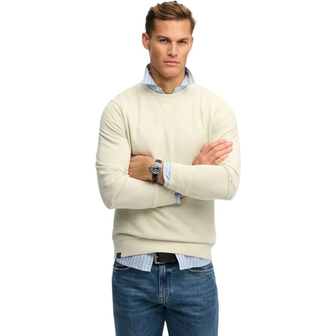 Superdry Classic Essential Sweatshirt Beige,Geel XL Man