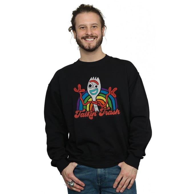Disney Heren Toy Story 4 Forky Talkin´ Trash Sweatshirt (Zwart)
