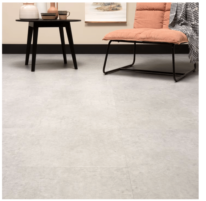 Cando Pvc Vloertegel Click De Luxe - Beton - 4-zijdige Micro V-groef - 7,5mm - 1,980m²